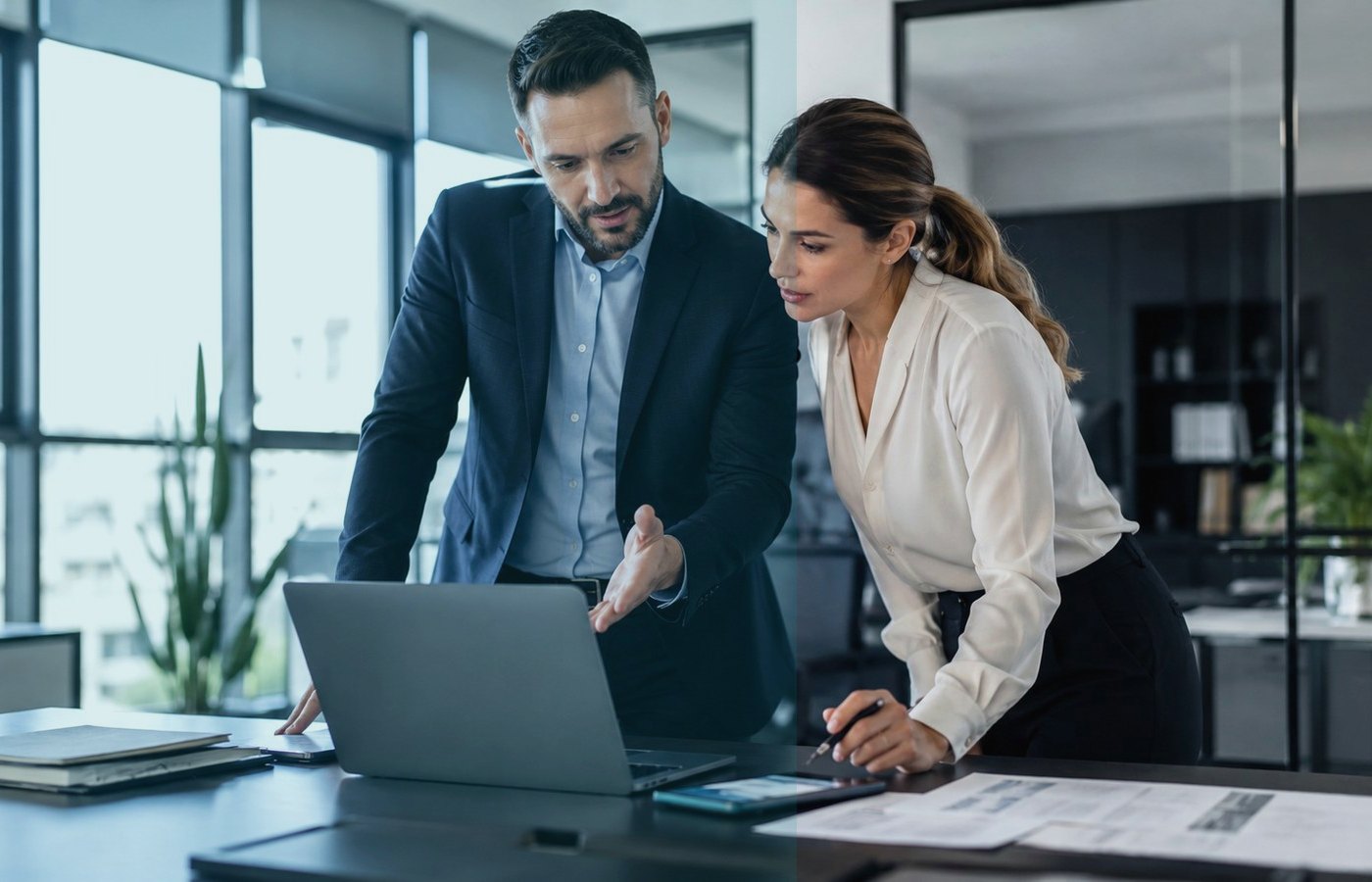 Documents et ordinateur en contexte professionnel